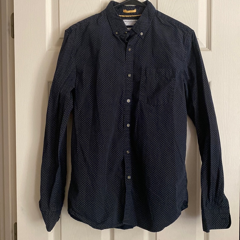 Denim & Flower Slim Fit Button Down